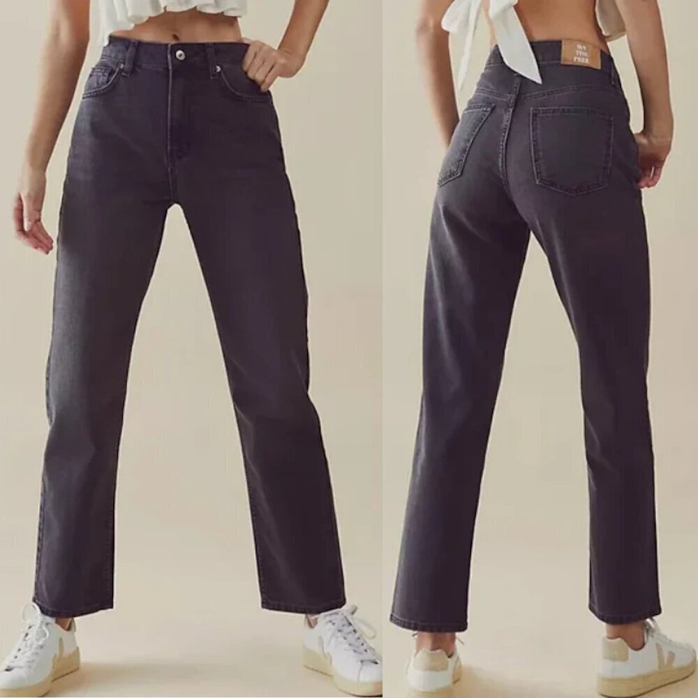 NWT New Free People We The Free Pacifica High Rise Straight Leg Jeans Size 27